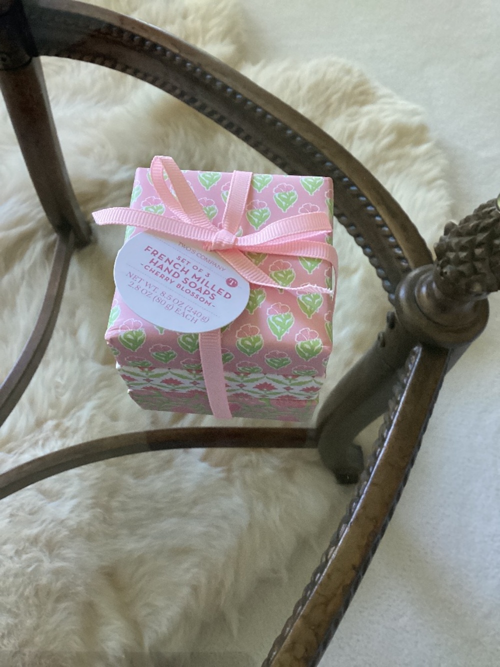 NWT- Set of 3 Gift Wrapped French Milled Hand Soaps by Two’s Company